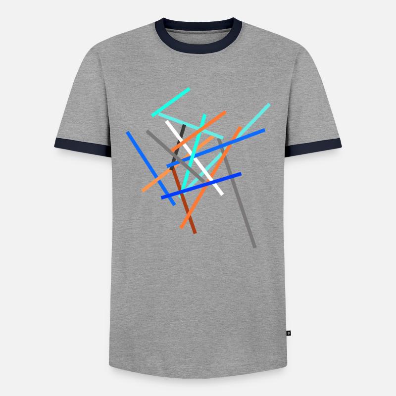 Abstract Modern Scifi Construct - Men's Ringer Shirt - grey/navy 