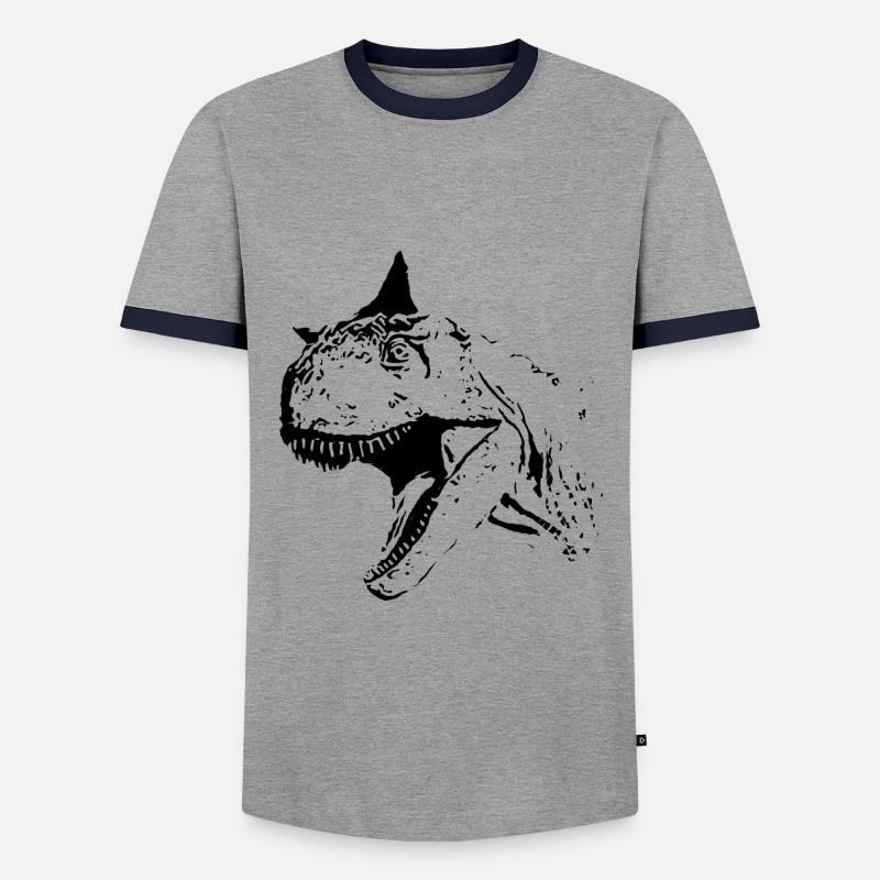 Carnotaurus - Männer Kontrast-T-Shirt - Grau/Navy 