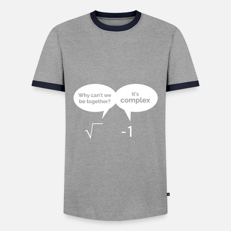 Math est complexe - T-shirt contrasté Homme - gris/marine 