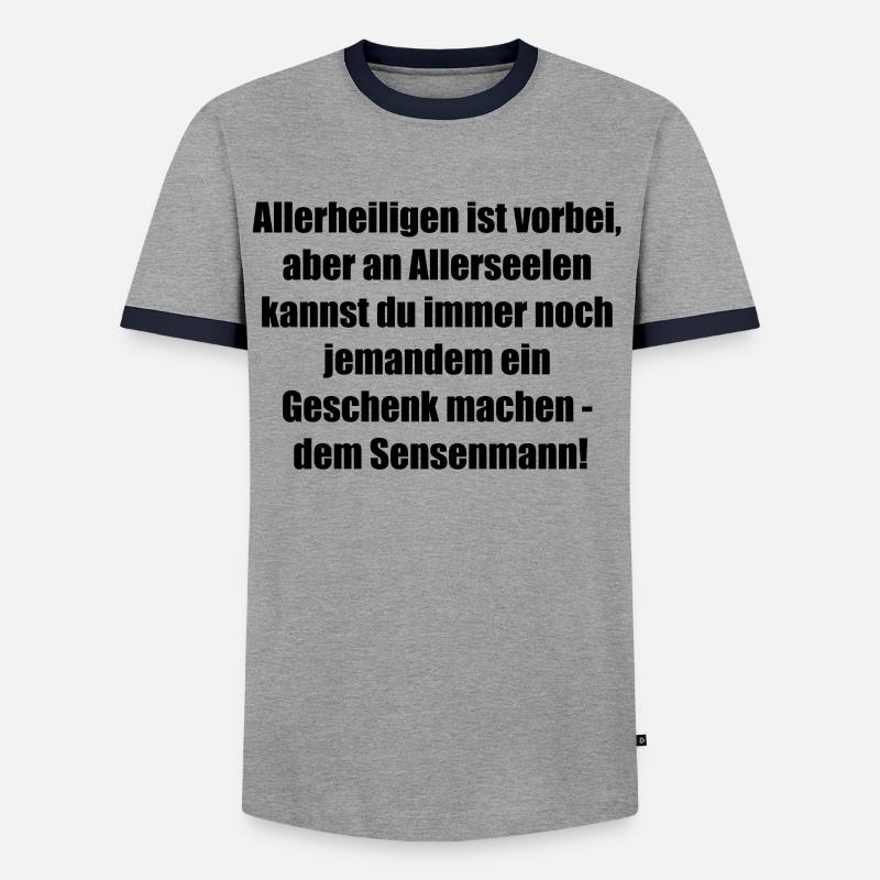 Sensenmann-Geschenk - Männer Kontrast-T-Shirt - Grau/Navy 