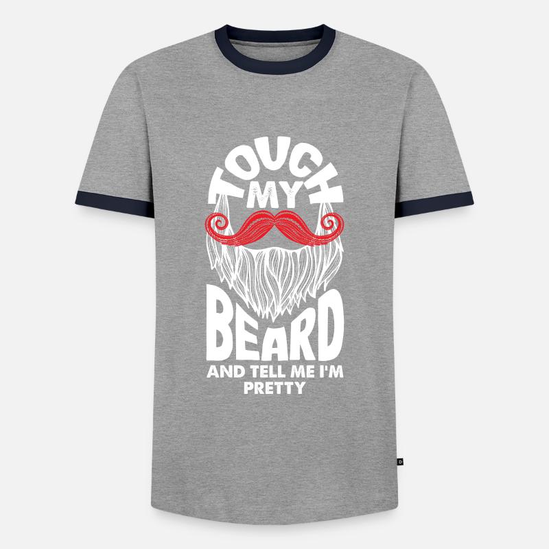 Bartpflege Bart Liebhaber Männer Bart - Männer Kontrast-T-Shirt - Grau/Navy 
