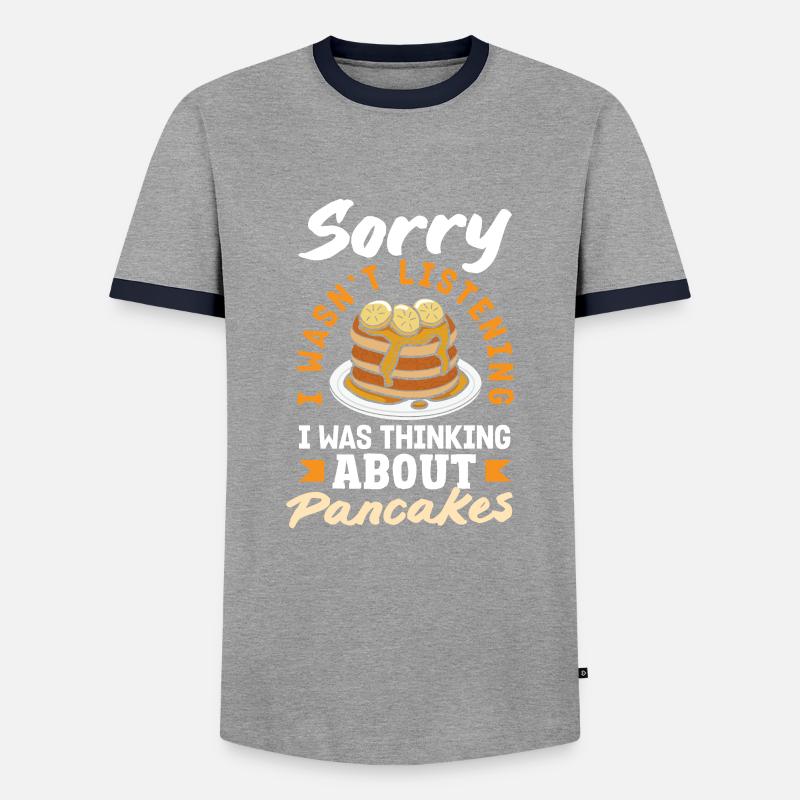 Funny Pancake Lover Gift - Men's Ringer Shirt - grey/navy