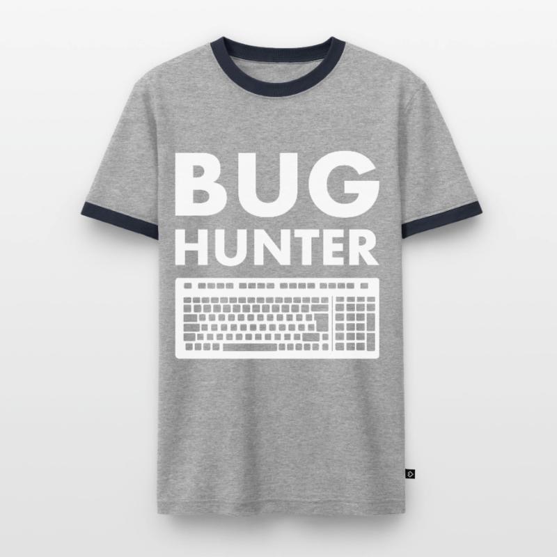 Programmer hacker computer scientist bug hunter Men's Ringer Shirt