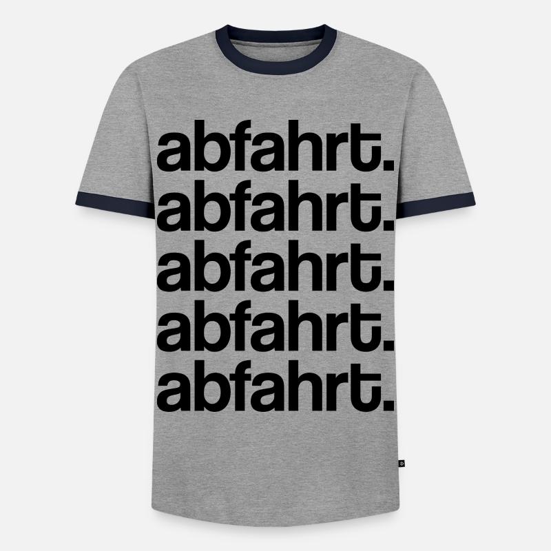 Abfahrt! - Männer Kontrast-T-Shirt - Grau/Navy 