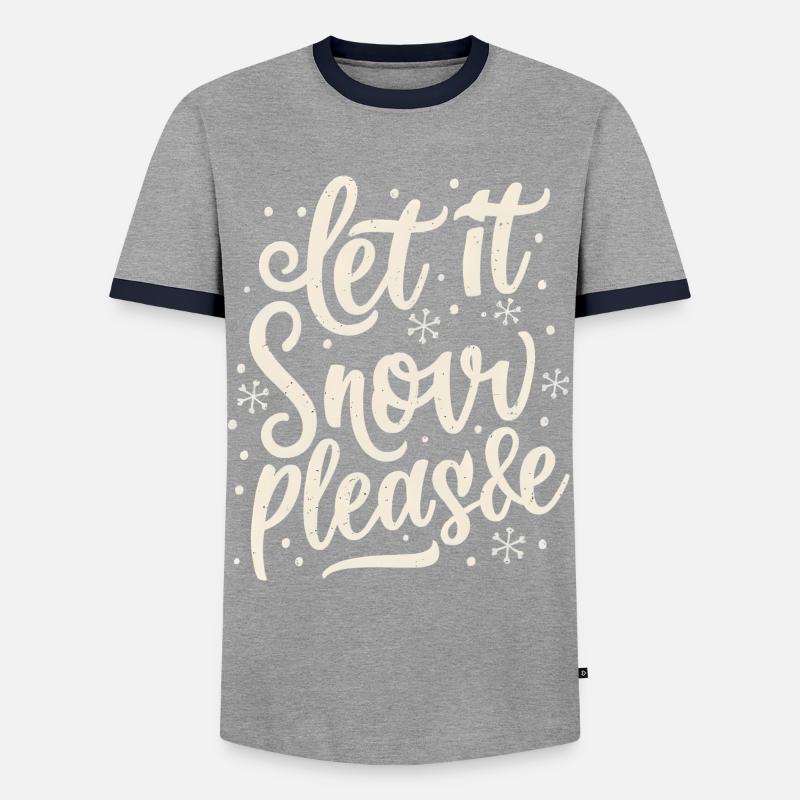 Let it snow - Men's Ringer Shirt - grey/navy 