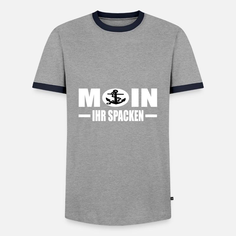 Moin - Männer Kontrast-T-Shirt - Grau/Navy