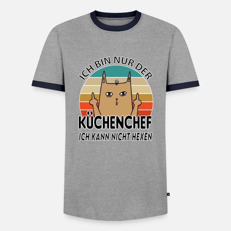 Küchenchef - Männer Kontrast-T-Shirt - Grau/Navy 