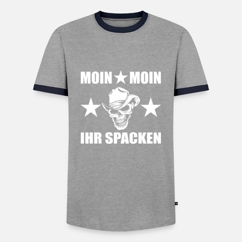 Moin - Männer Kontrast-T-Shirt - Grau/Navy