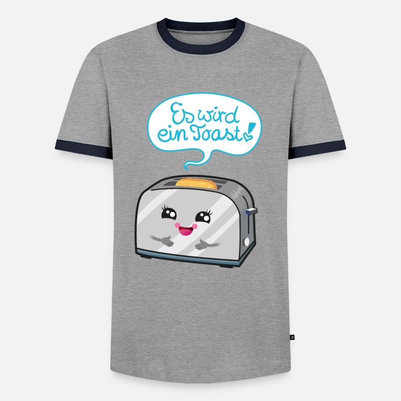 Es wird ein Toast! - Männer Kontrast-T-Shirt - Grau/Navy 