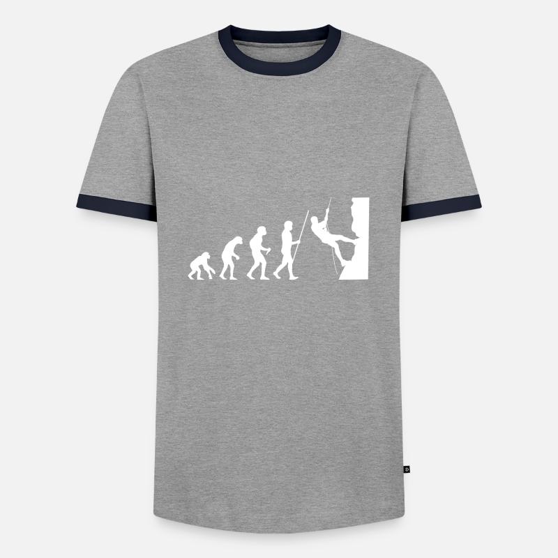 Klettern Evolution - Männer Kontrast-T-Shirt - Grau/Navy 