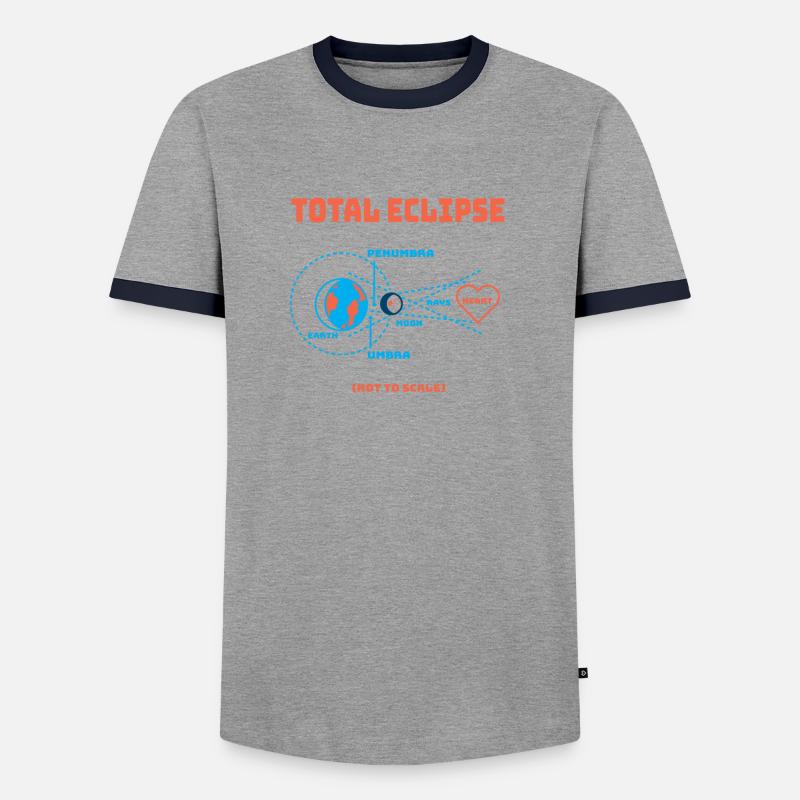 Total Eclipse Erde Mondfinsternis Sonnensystem - Männer Kontrast-T-Shirt - undefined