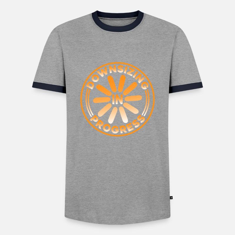 Downsizing In Progress 15 - Men's Ringer Shirt - grey/navy 