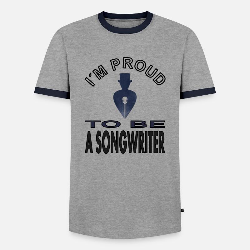 Songwriter Melodie Maestro Dirigent Geschenkidee - Männer Kontrast-T-Shirt - Grau/Navy 