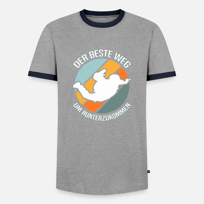 Skydiving Skydiver - Men's Ringer Shirt - grey/navy