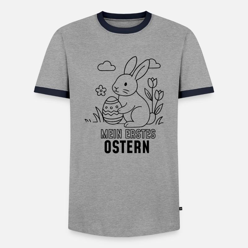 My first Easter - Men's Ringer Shirt - grey/navy 