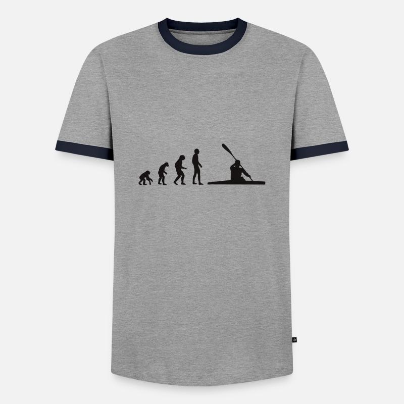 Kanu Evolution schwarz - Männer Kontrast-T-Shirt - Grau/Navy 
