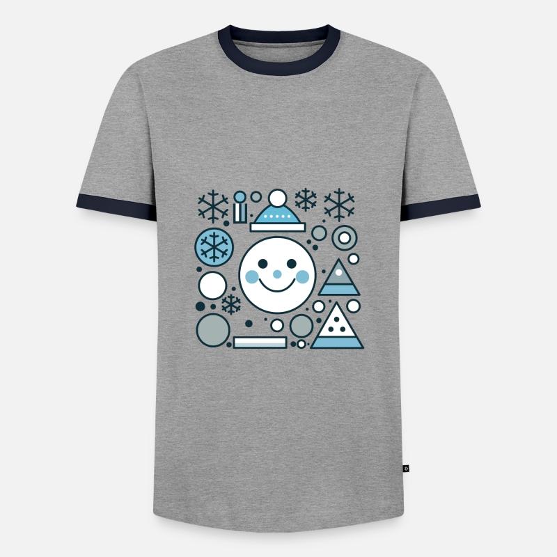 Frosted Whimsy theme - Men's Ringer Shirt - grey/navy 