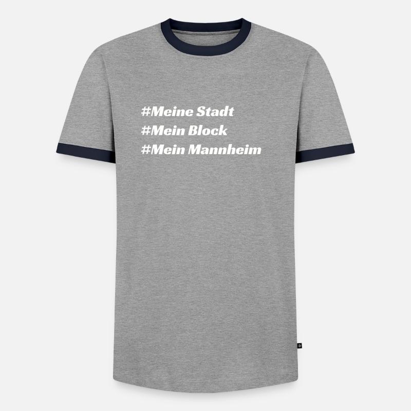 Mannheim - Männer Kontrast-T-Shirt - Grau/Navy 