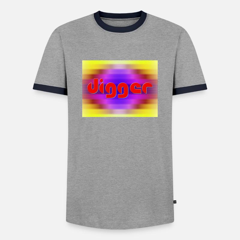 Digger - Men's Ringer Shirt - grey/navy
