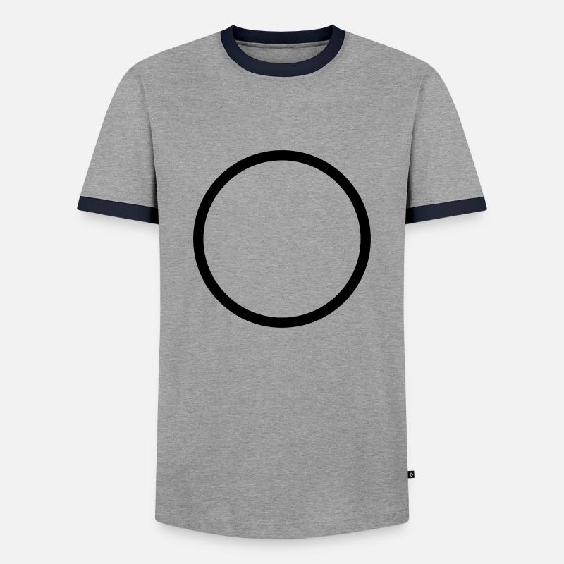 circle - Men's Ringer Shirt - grey/navy 