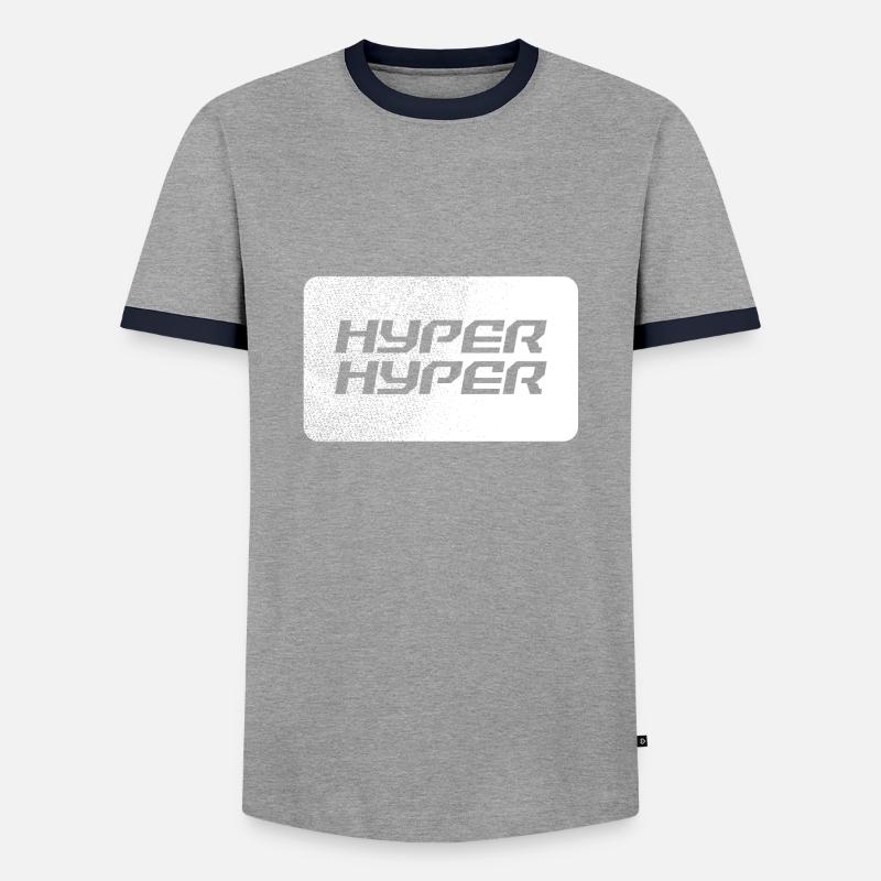 Hyper Hyper Geschenk - Männer Kontrast-T-Shirt - Grau/Navy 