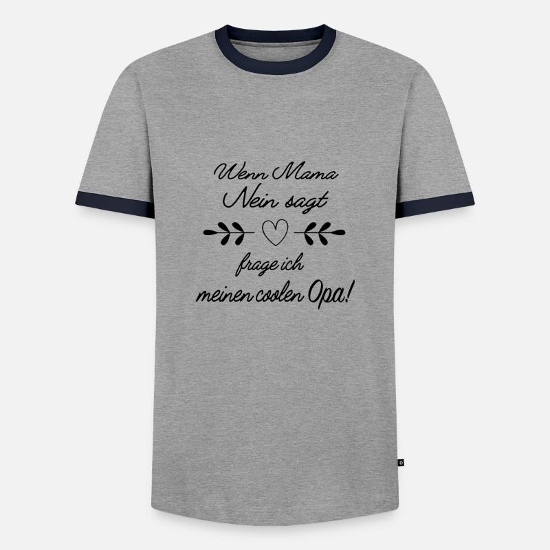 Lustige Opa Geschenkidee - Männer Kontrast-T-Shirt - Grau/Navy 