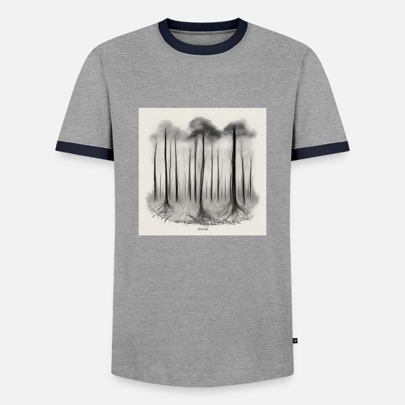 Forest - Männer Kontrast-T-Shirt - Grau/Navy 