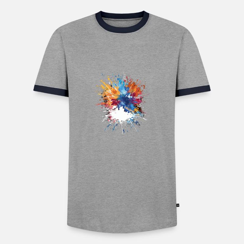 Farbexplosion - Männer Kontrast-T-Shirt - undefined