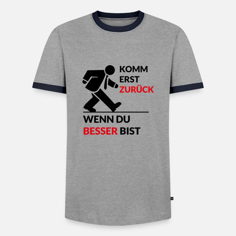 Design "Comeback Statement" - Männer Kontrast-T-Shirt - Grau/Navy 