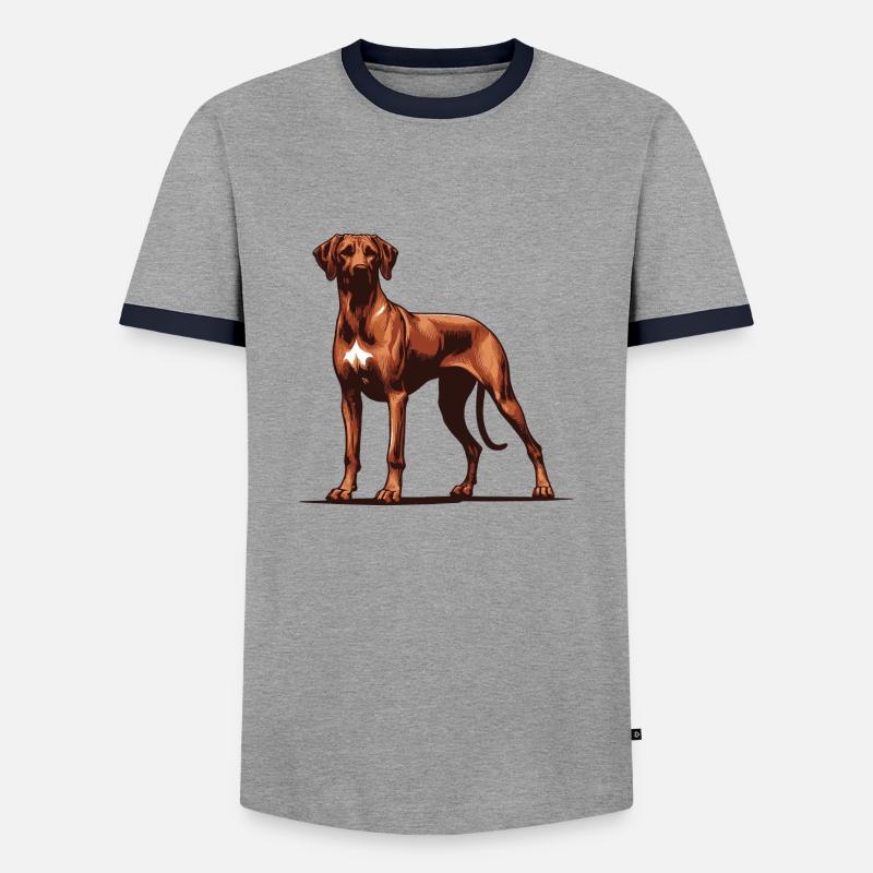 Rhodesian Ridgeback - Men's Ringer Shirt - grey/navy