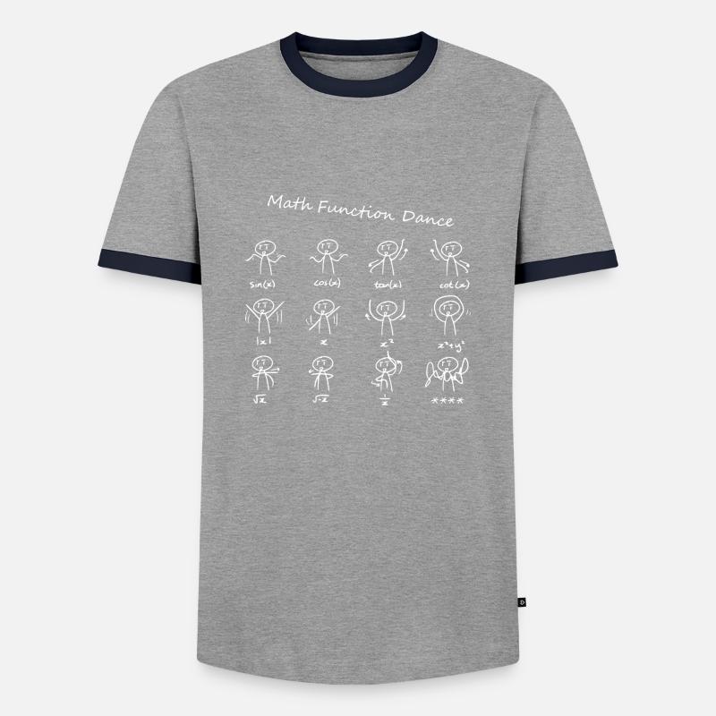 Math Function Dance - Männer Kontrast-T-Shirt - Grau/Navy 