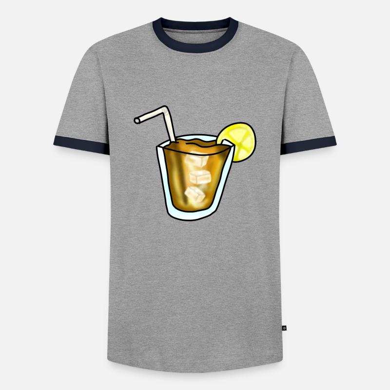 Iced tea - Men's Ringer Shirt - grey/navy
