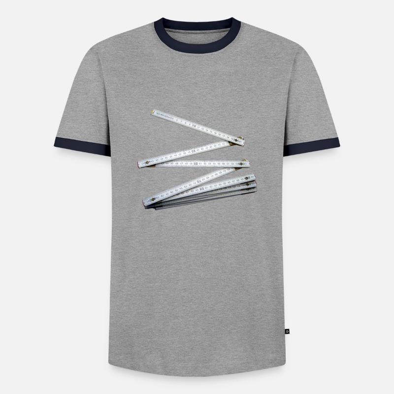 Folding rule - Men's Ringer Shirt - grey/navy