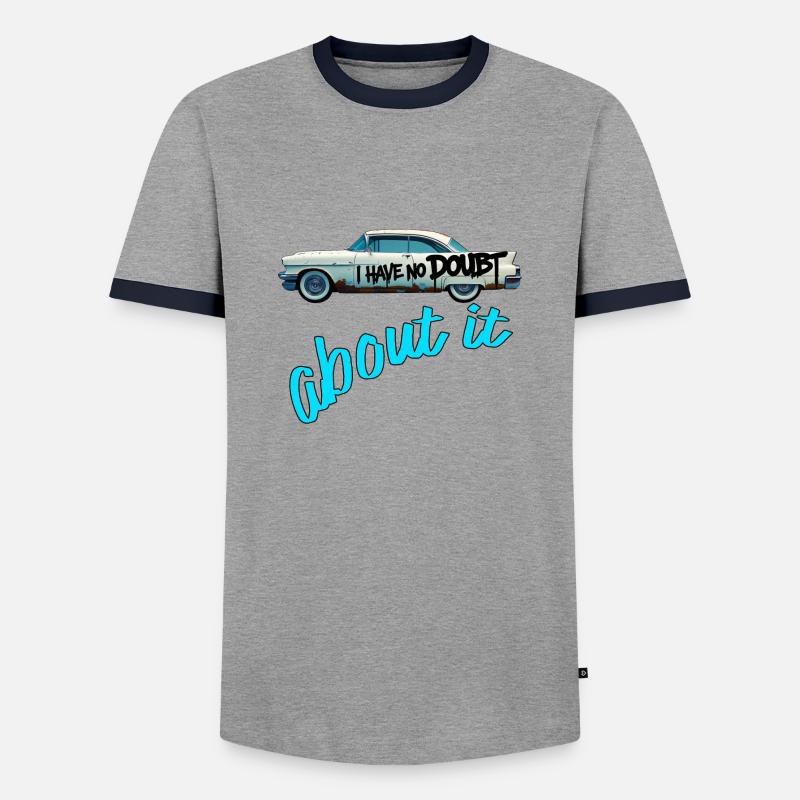 ausschließlich Oldtimer - Männer Kontrast-T-Shirt - Grau/Navy 