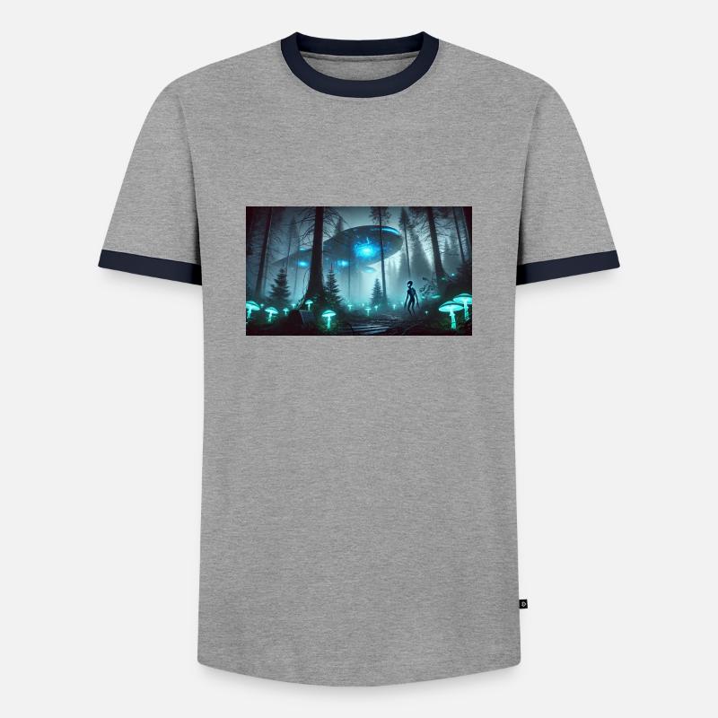 DC60B654 E4B5 48B1 872E EBB088AFF025 - Männer Kontrast-T-Shirt - Grau/Navy 