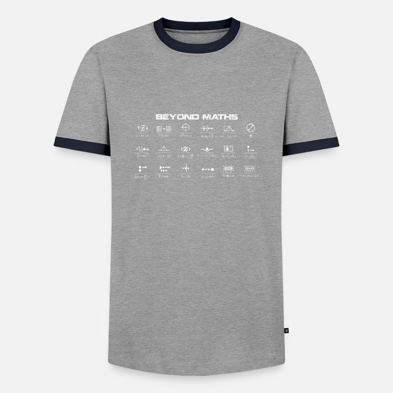 Beyond Maths - Männer Kontrast-T-Shirt - Grau/Navy 