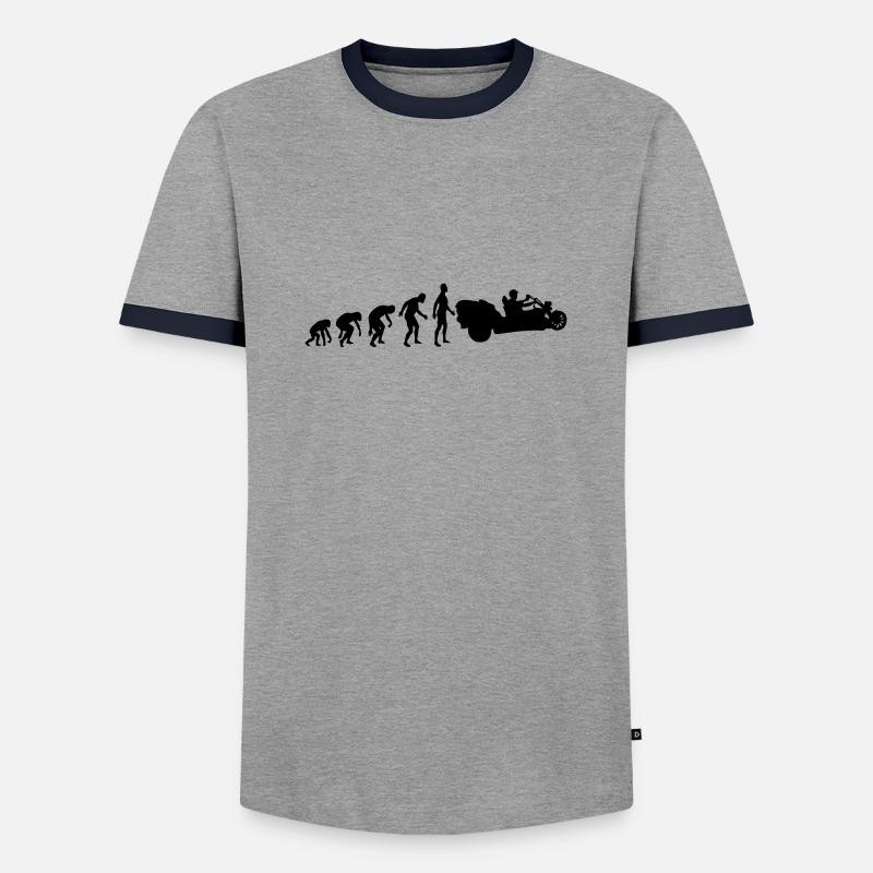 Trike evolution - Männer Kontrast-T-Shirt - Grau/Navy 