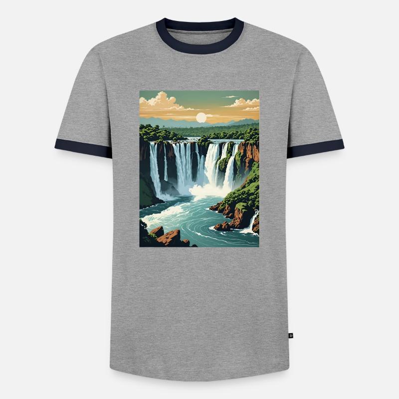 70A2C5AF 9BAB 4644 9A66 C6FEDE7EF56D - Männer Kontrast-T-Shirt - Grau/Navy