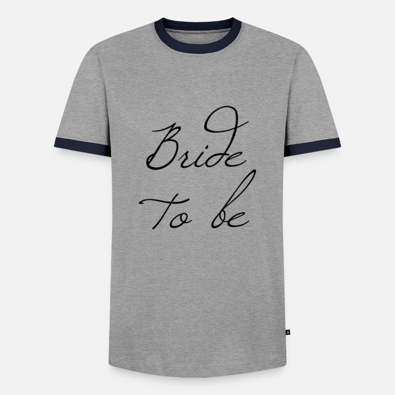 Bride - Gift Idea - Men's Ringer Shirt - grey/navy 