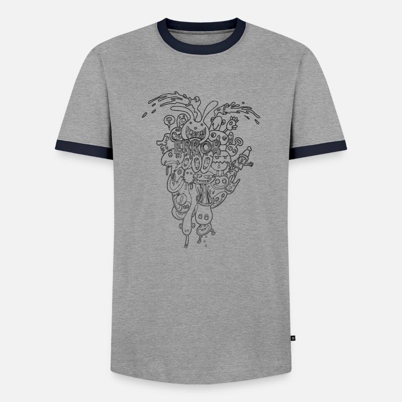 error - Men's Ringer Shirt - grey/navy 