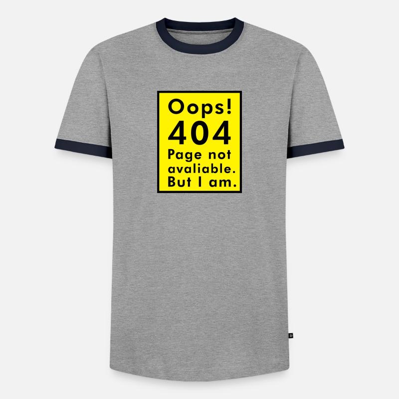 404 error - Men's Ringer Shirt - grey/navy