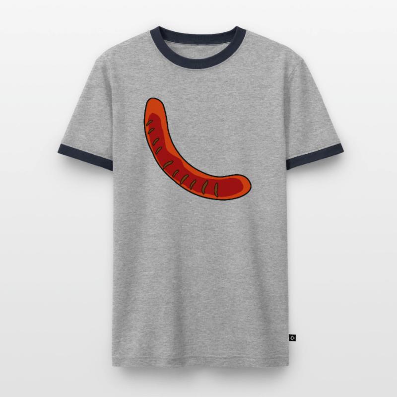 Wurst oder Bratwurst Männer Kontrast-T-Shirt