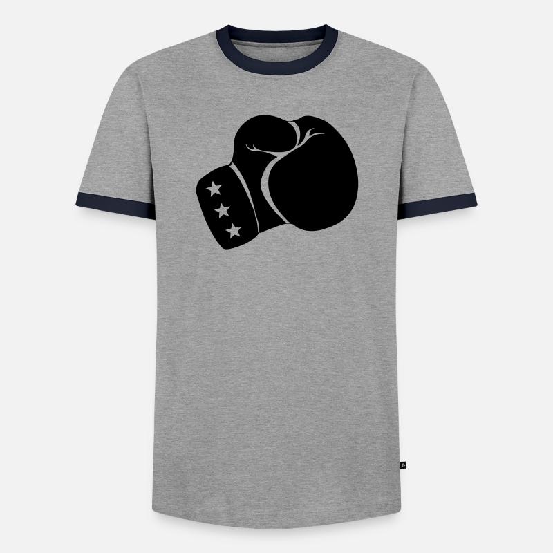 Boxe gant de boxe - T-shirt contrasté Homme - gris/marine 