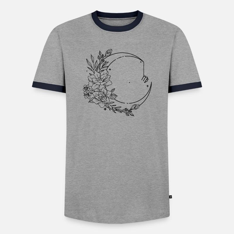 Please upload the design image - Men's Ringer Shirt - grey/navy 
