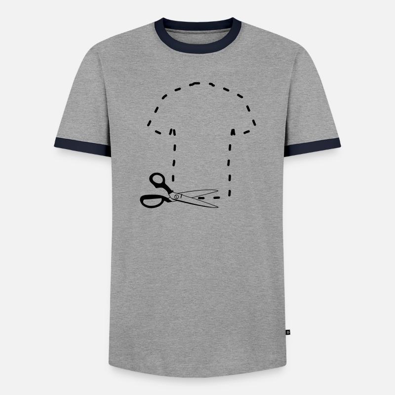 Pattern cutting t shirt - Men's Ringer Shirt - grey/navy 