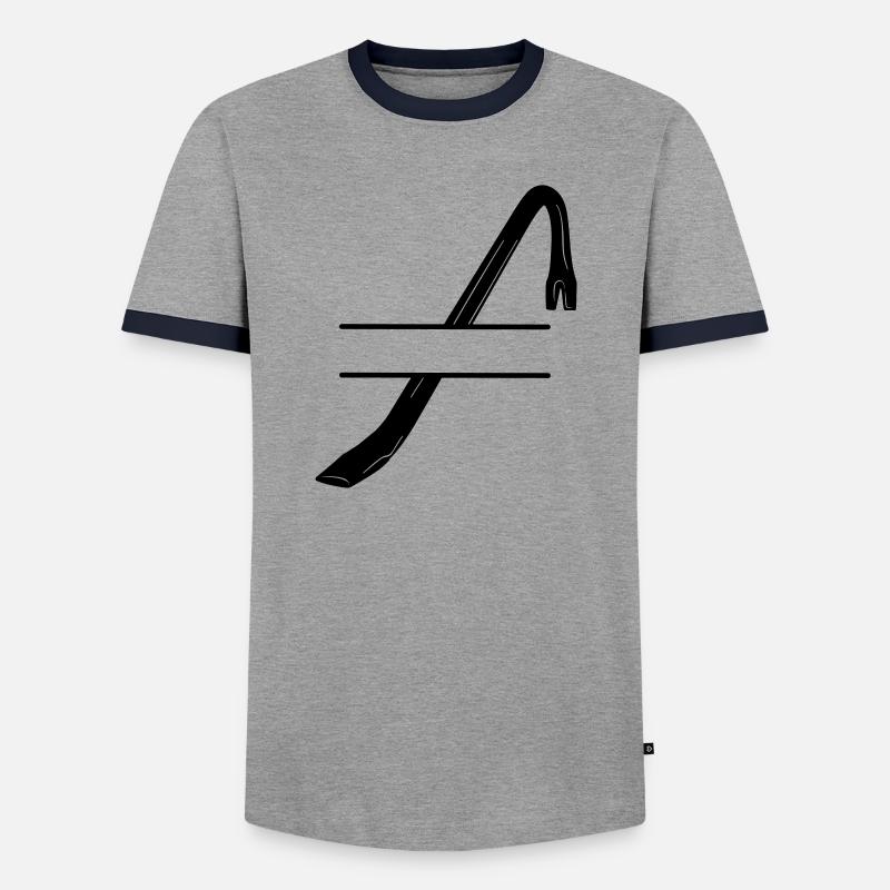 Einbruchslogo Brechstange oder Brechstange - Männer Kontrast-T-Shirt - Grau/Navy 