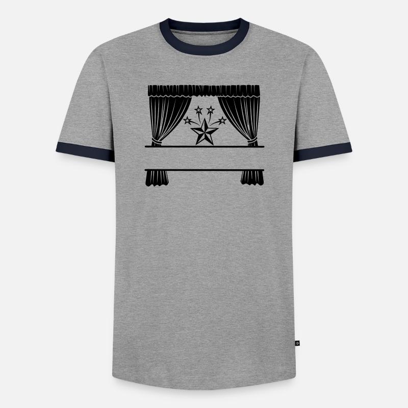 Vorhänge Ich bin ein Star - Männer Kontrast-T-Shirt - Grau/Navy 
