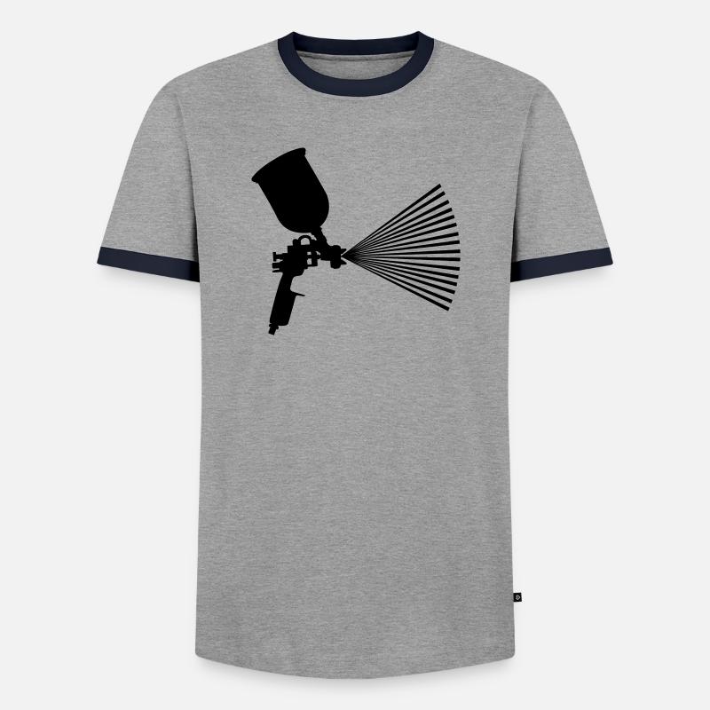 Sprühfarbe mit Strahl - Männer Kontrast-T-Shirt - Grau/Navy