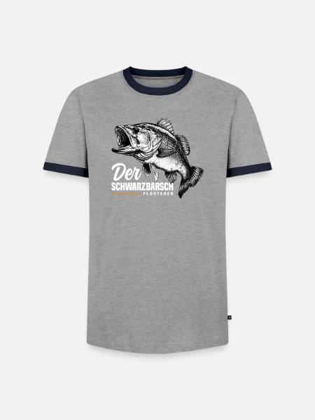 Schwarzbarsch Flüsterer - Männer Kontrast-T-Shirt - Grau/Navy