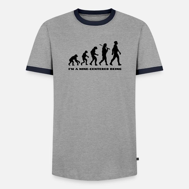Evolution - Männer Kontrast-T-Shirt - Grau/Navy